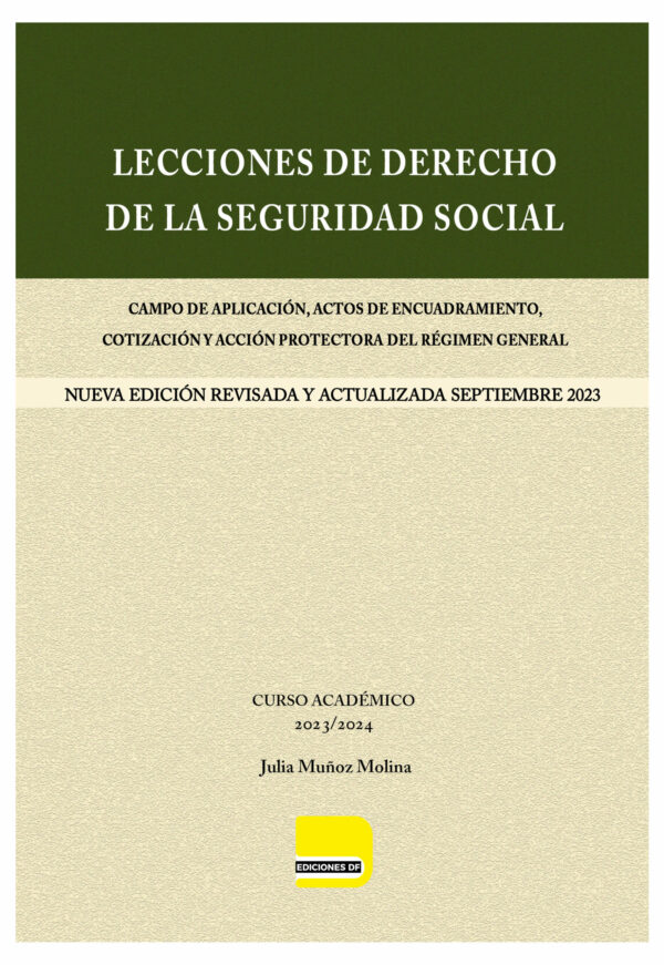 Lecciones de Derecho de la Seguridad Social