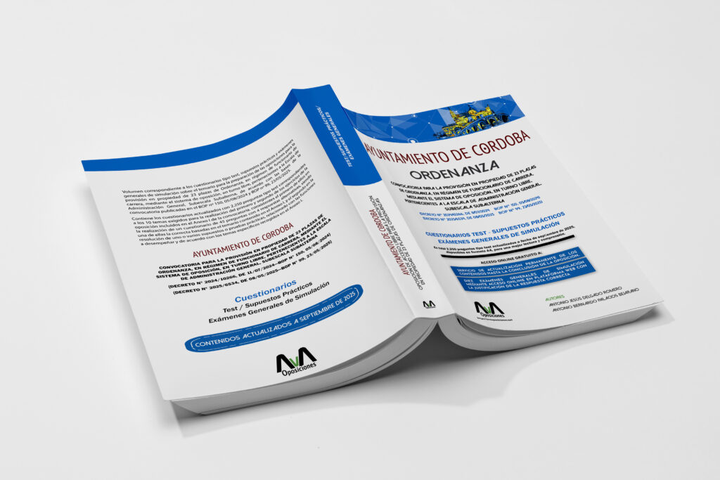 Ordenanzas Ayuntamiento de Córdoba. Test. Supuestos Prácticos. Exámenes generales de simulación