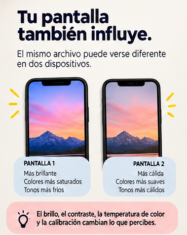 ¿Por qué los colores cambian de la pantalla al papel?