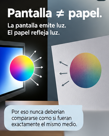 ¿Por qué los colores cambian de la pantalla al papel?